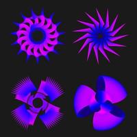 circle transition abstract circle wrapped in purple color vector