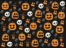 Happy Halloween's cute background pattern