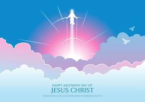 Happy Ascension Day of Jesus Christ vector