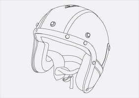 Helmet hand drawing in vector 10