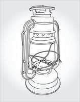 lamp hand drow in vector 10