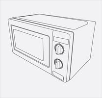 microwave hand drawing in vector eps 10