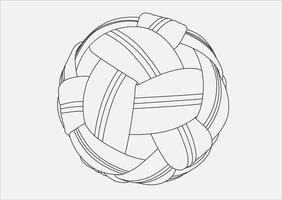 dibujo a mano de voleibol vector