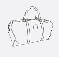 dibujo a mano bolso vector