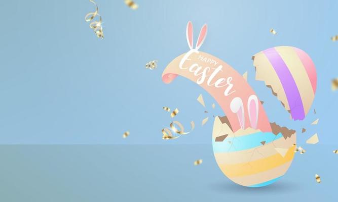 Happy Easter background. Vector illustration
