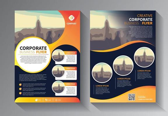 Brochure design, cover modern layout, annual report template