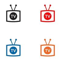 TV channel program logo design template vector