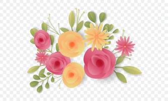 Design banner flower Spring sale background with beautiful. Vector illustration template banners.