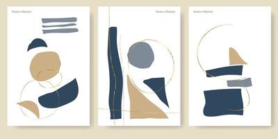 abstract modern shapes. Set of creative minimalist. postcard or brochure cover design. vector