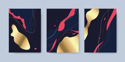 abstract modern shapes. Set of creative minimalist. postcard or brochure cover design. vector