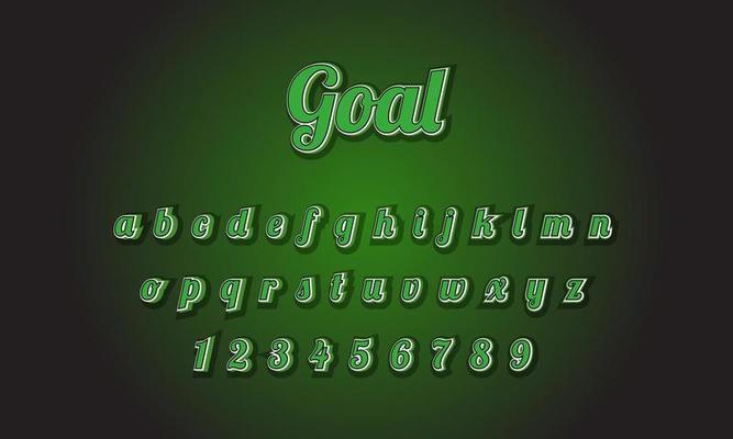 Goal style editable text effect