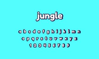 Jungle style editable text effect vector