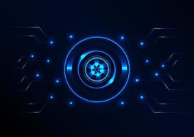 vector circle and technology background