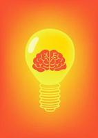 Lamp And Brain vector