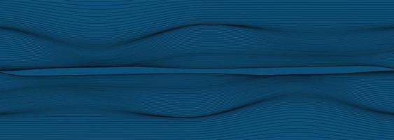 Panorama de línea dinámica azul sobre fondo blanco, diseño de concepto de onda de sonido digital, vector