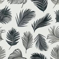 Palm leaf vector seamless pattern