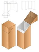 Box packaging die cut template design. 3d mock-up vector