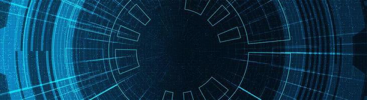 Panorama Security Circle Technology Background,Hi-tech Digital and secure Concept design,Free Space For text in put,Vector illustration. vector