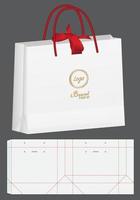 Bag Die Cut Vector PNG Images, Paper Bag Die Cut Template, Blank, Layout,  Small PNG Image For Free Download