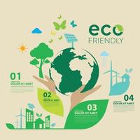 Ecology and environment conservation creative idea concept design vector