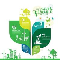 Ecology and environment conservation creative idea concept design vector