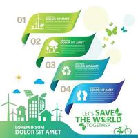 Ecology and environment conservation creative idea concept design vector