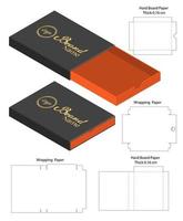 Box packaging die cut template design. 3d mock-up vector