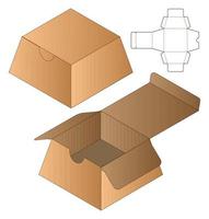 Box packaging die cut template design. 3d mock-up vector