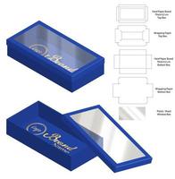 diseño de plantilla troquelada de embalaje de caja. Maqueta 3d vector