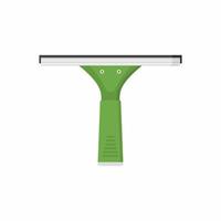 Vector cleaning tools flat cartoon design style. A green squeegee scraping isolated on white background. Cleaning product , equipment tools of house cleaning business banner template