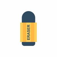 Eraser. Erasing elastic band. A rubber for education supplies isolated on white background. Stationery items shop product. Vector illustration in a simple flat style for design and web