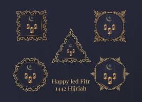 illustration vector graphic vector of set ramadan frame design