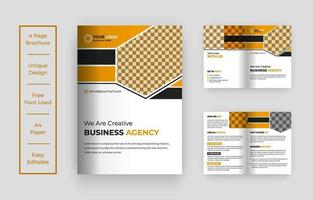 4 pages business brochure vector