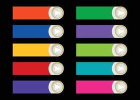 Colourful button collection, vector design.