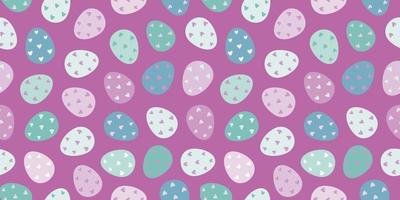 Easter eggs seamless pattern. Decorated Easter eggs on a white background. Design for textiles, packaging, wrappers, greeting cards, paper, printing. Vector illustration