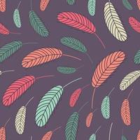 Boho feathers seamless pattern vector