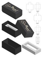 Box packaging die cut template design. 3d mock-up vector