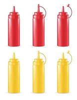 real 3d red and yellow sauce tube