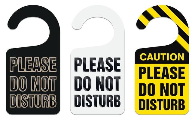 door knob hanging sign with please do not disturb