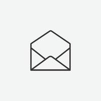 mail vector icon. message, sms, email flat style outline symbol