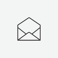 mail vector icon. message, sms, email flat style outline symbol