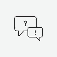 Vector illustration of chat icon. Help, question symbol.