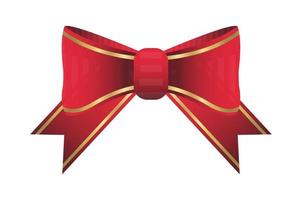 red ribbon vector on a white background