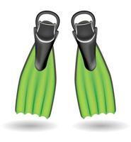 Diving Flippers Shoes vector