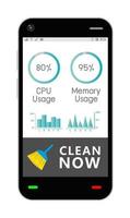 smartphone with task manager cleaning application vector