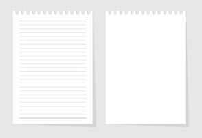 blank paper sheet from a writing pad vector