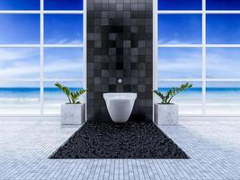 Diseño de interiores de baño 3d foto