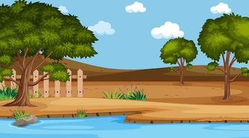 Blank landscape in nature park scene vector