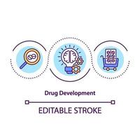 Drug development concept icon vector