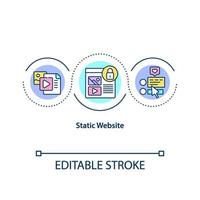 Static website concept icon vector